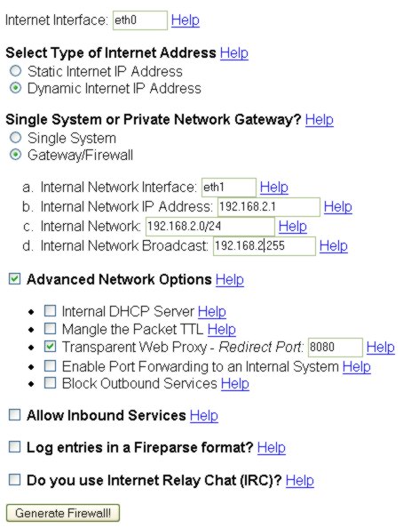 EFG configuration